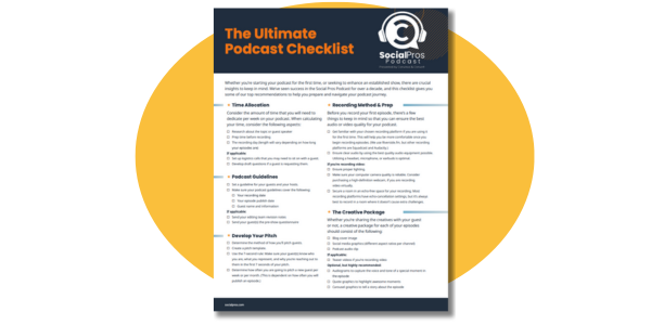 The Ultimate Podcast Checklist